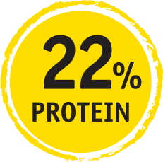22% protein